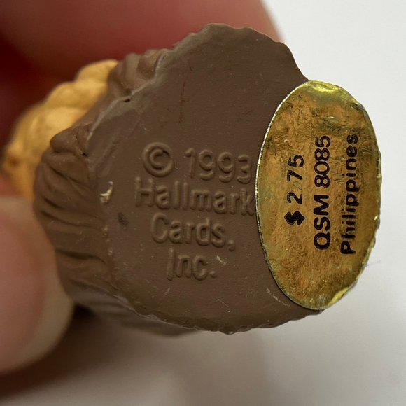 Hallmark Vintage Valentines Day Merry Miniatures Owl Stump Heart 1993 - Picture 5 of 6